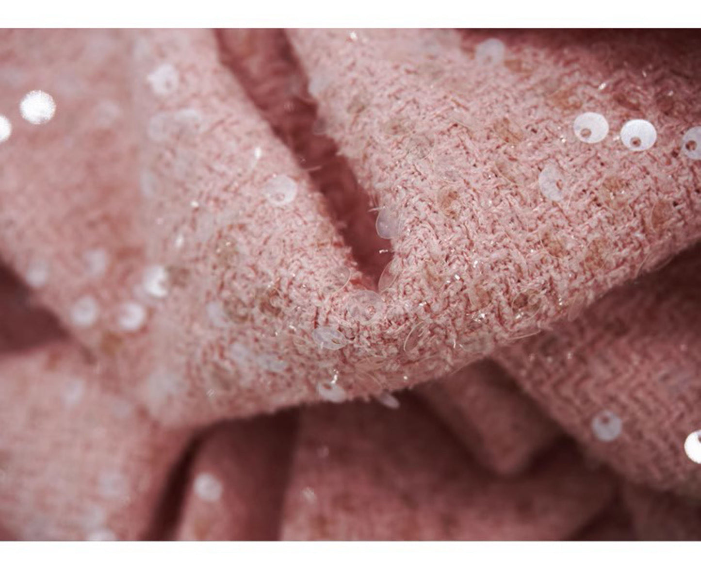 Sequins Beaded Tweed Boucle Fabric