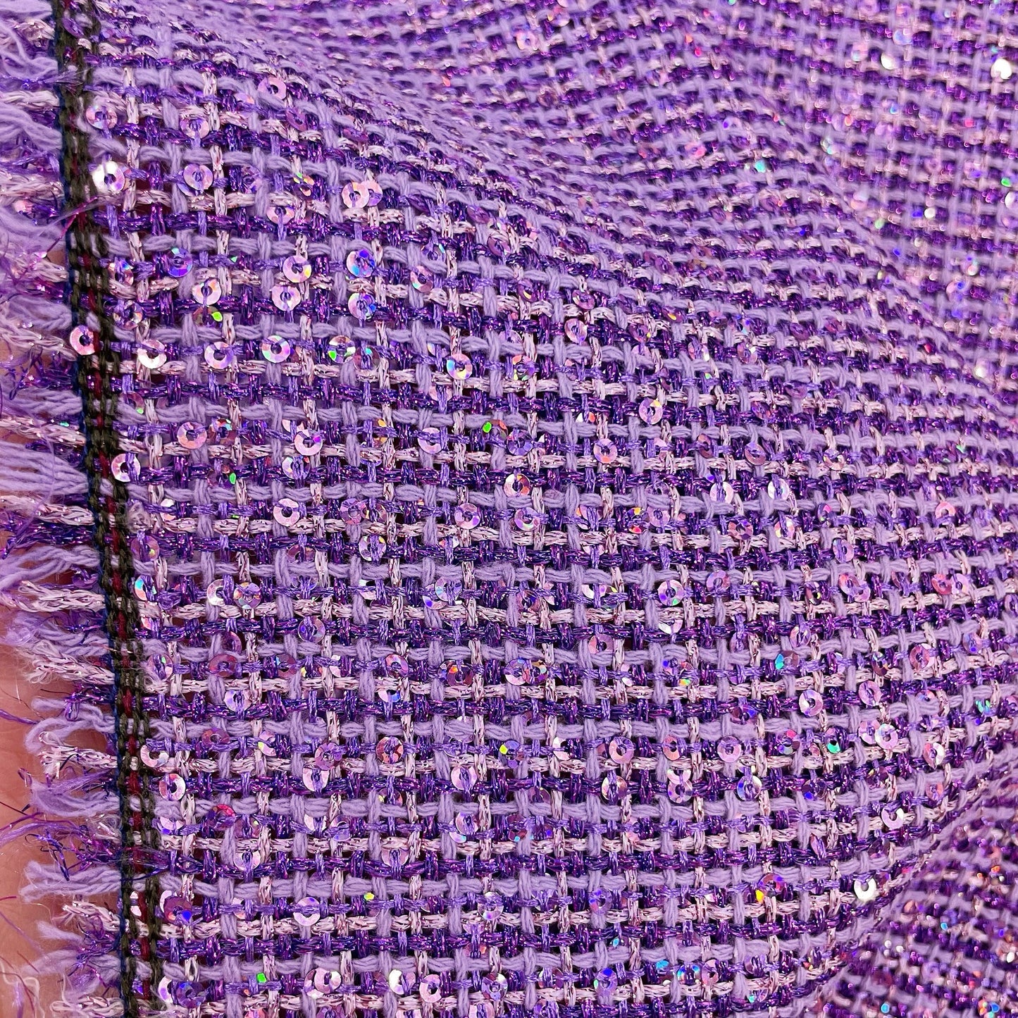 Sequins Beaded Tweed Boucle Fabric