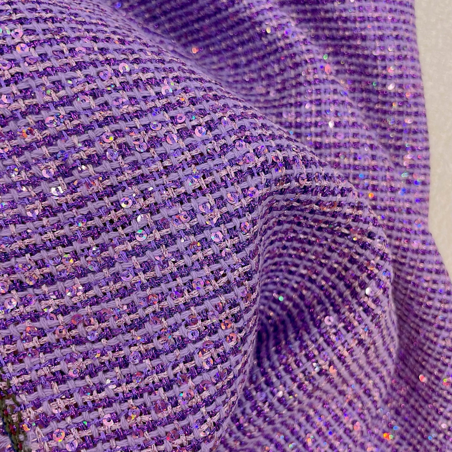 Sequins Beaded Tweed Boucle Fabric