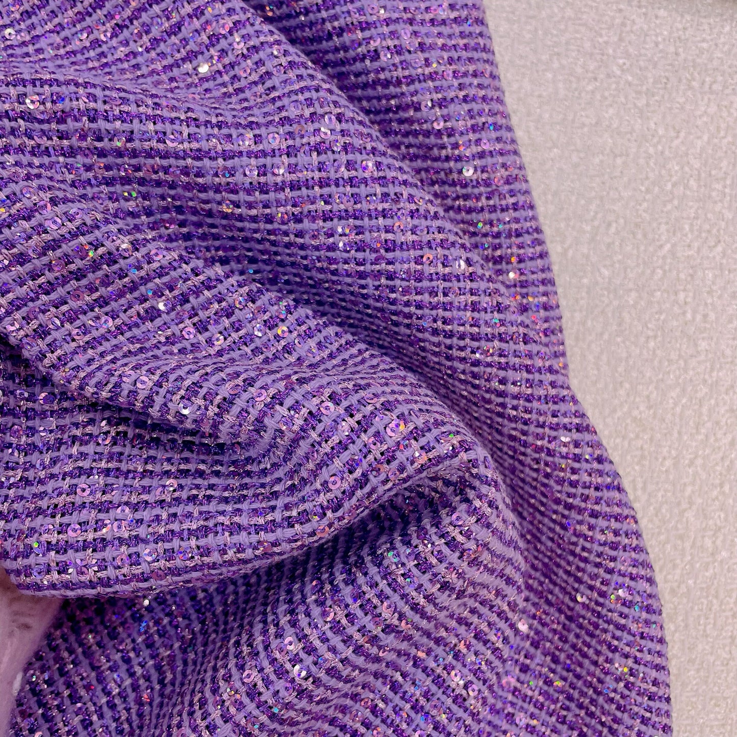 Sequins Beaded Tweed Boucle Fabric