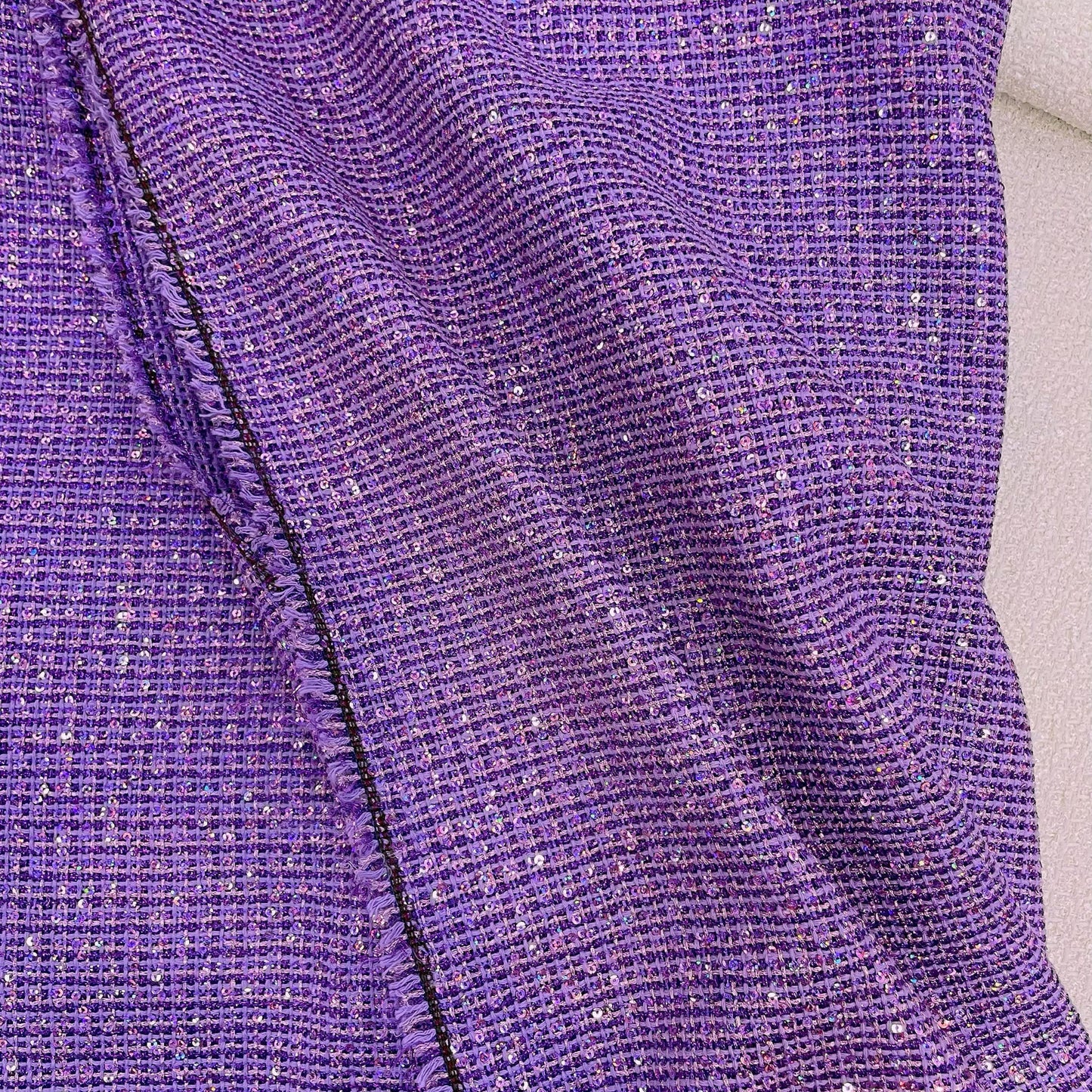 Sequins Beaded Tweed Boucle Fabric