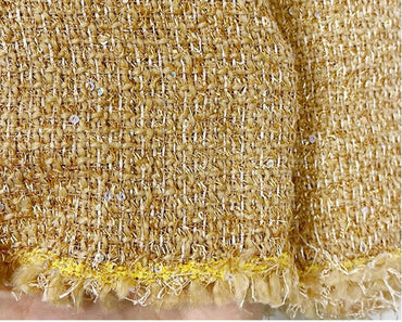 Woven Sequins Beaded Tweed Fabric